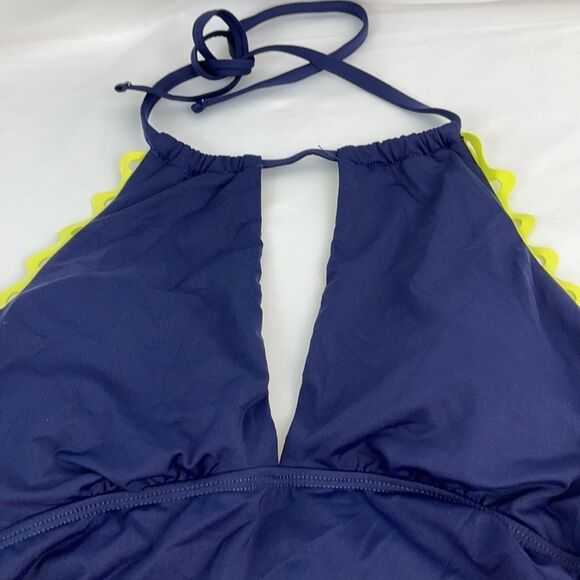 Anne Cole Navy Blue Halter Tankini Top Size S - Picture 5 of 8
